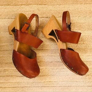 Dansko Ankle Strap Clog Heels